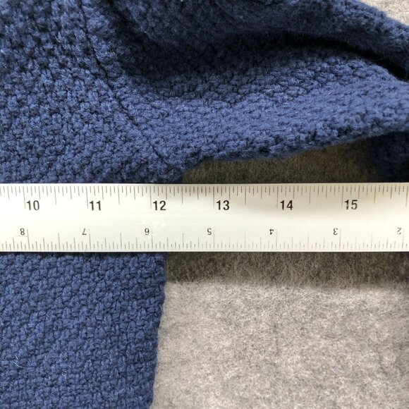 Janie and Jack Boys 2T Shawl Collar Sweater Fisherman Navy Blue Wool Blend Cable - Picture 6 of 8
